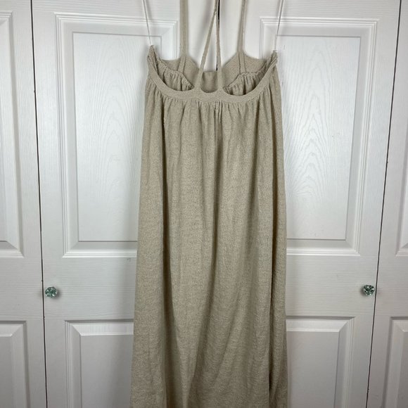 Free People Beach Strappy Sundress Maxi Beige NWOT - Picture 4 of 7